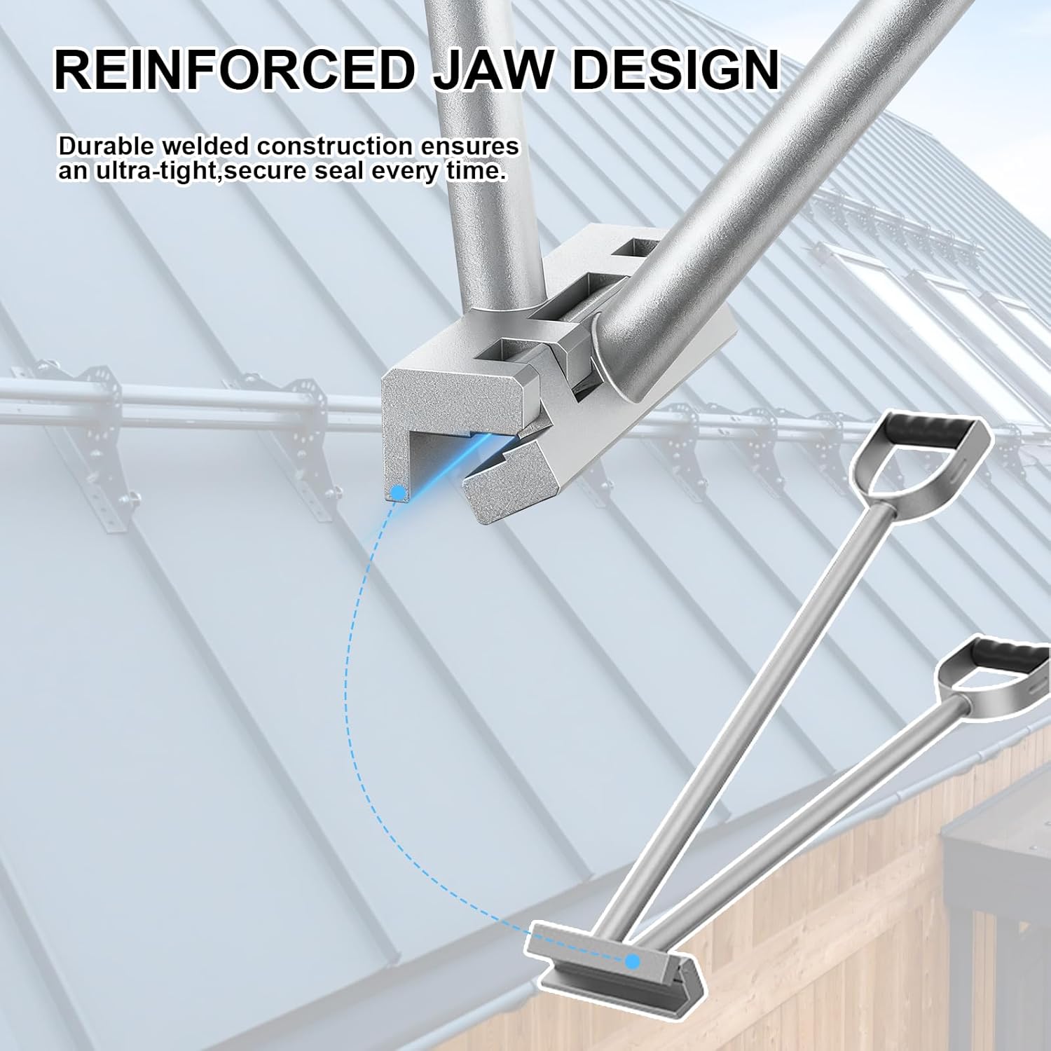 Sheet Metal Bender, Professional Hand Seamer for 0.8-1mm Sheet Metal, 90-180° Adjustable Metal Roofing Tools, for Roofing, Fencing, and DIY Projects