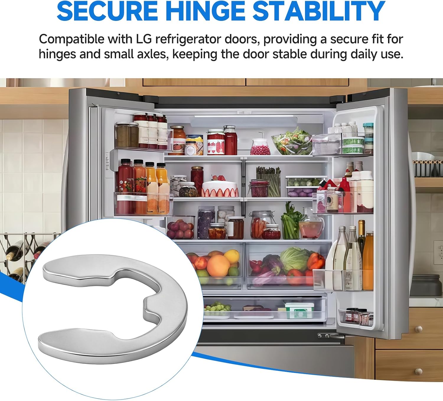4350JA3005B Refrigerator Door Retaining Ring Compatible with LG, 2-Pack