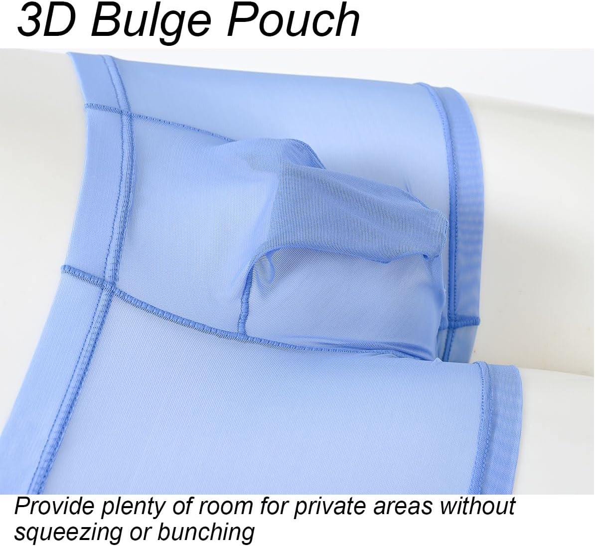 Men's See Through Underwear Ultra Sheer Boxer Briefs Bulge Enhancing Ball Pouch Trunk Underwear
