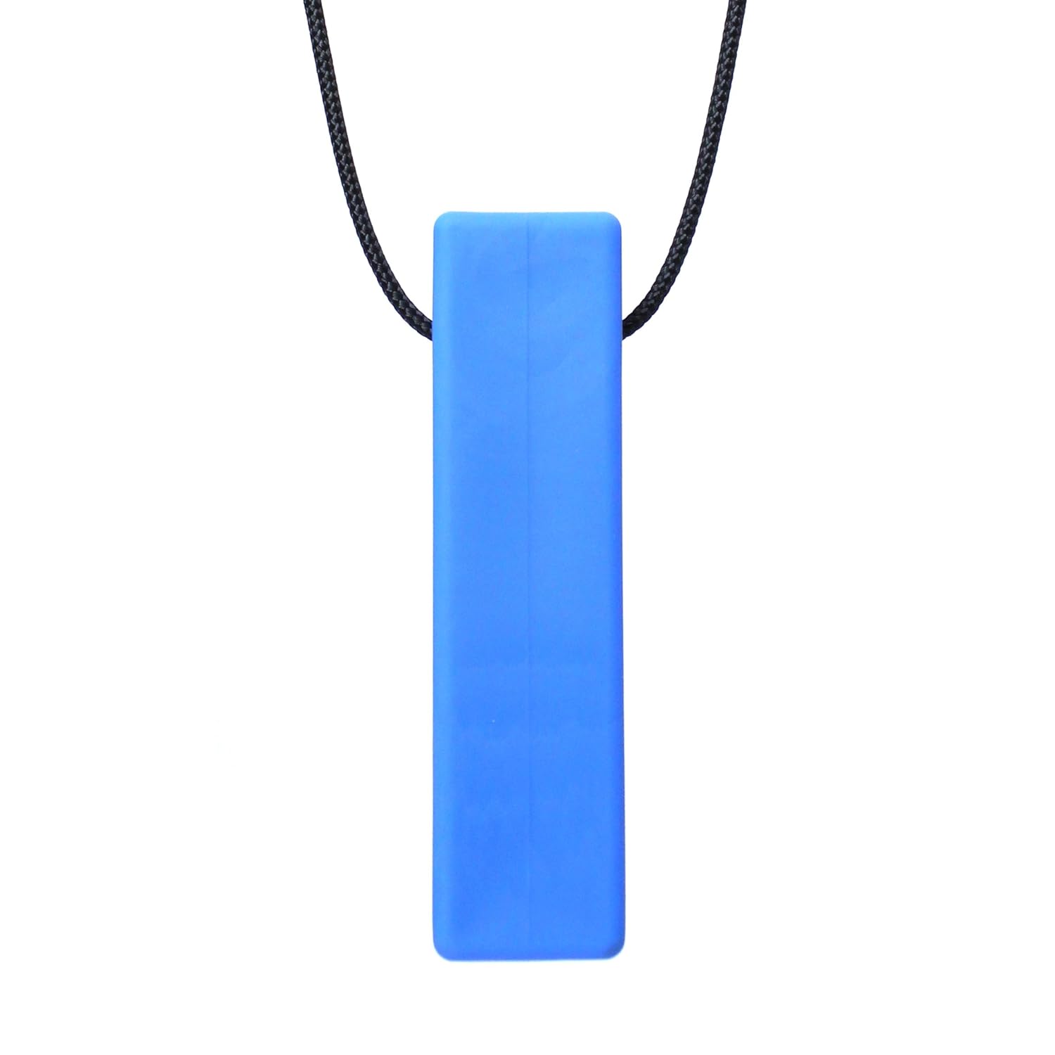 Chew Jewelry Brick Stick XXT Sensory Chew Necklace by ARK (Extra Extra Tough, Blue, Smooth)