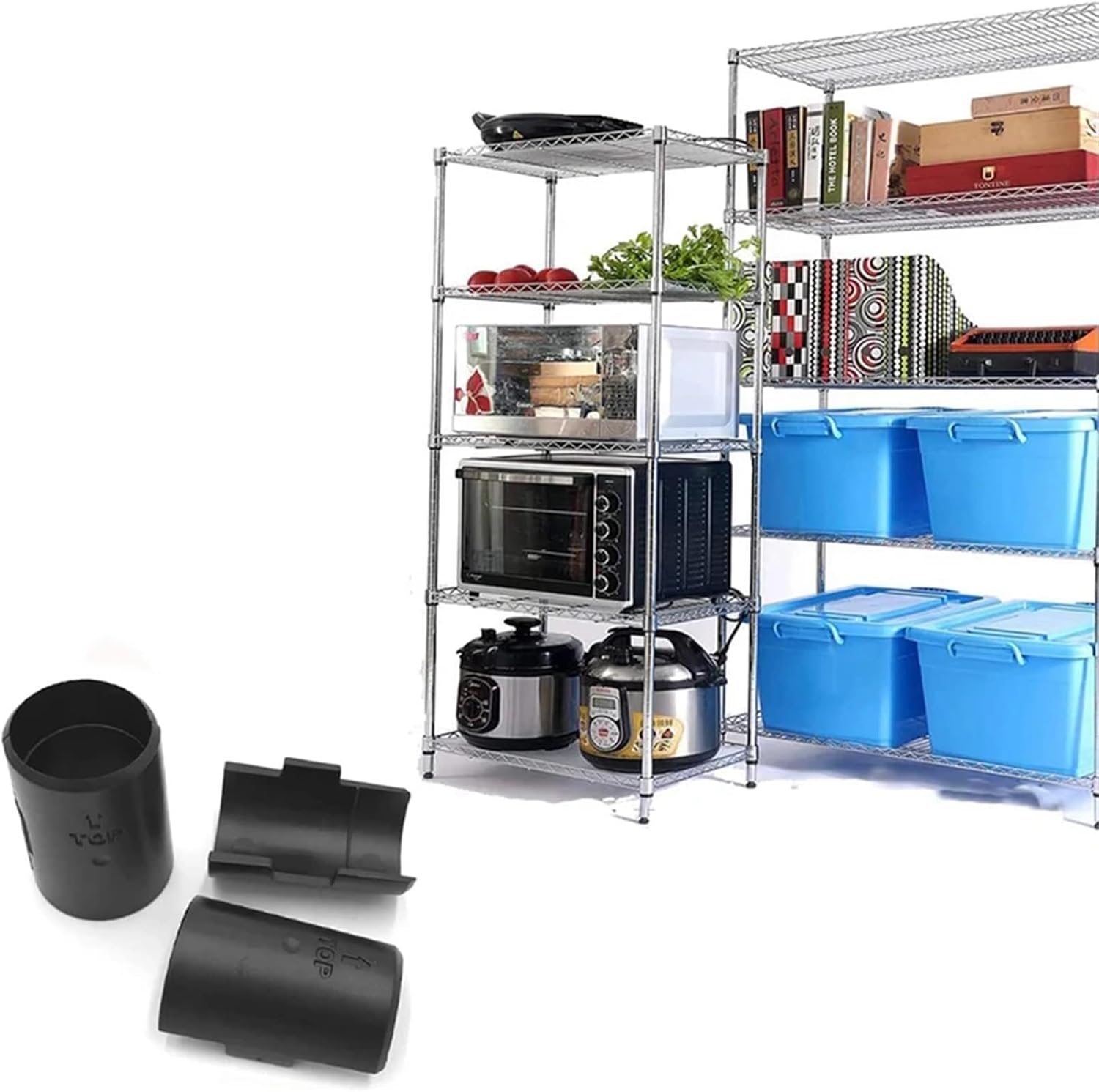 296-Packs Wire Shelf Clips Wire Shelving Shelf Lock Clips for 1 Inch Post- Shelving Sleeves Replacements