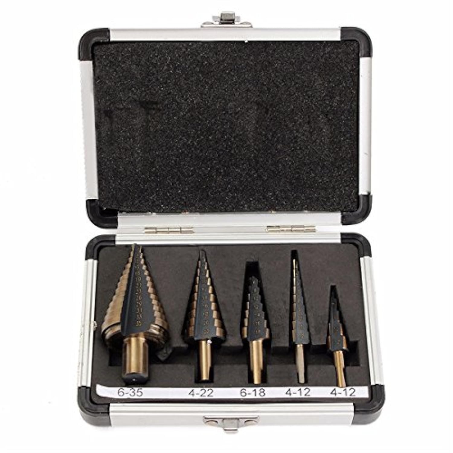 Professional Step Drill CFH56897 HSS - Juego de brocas peladoras para acero inoxidable, metal, madera, plástico, etc