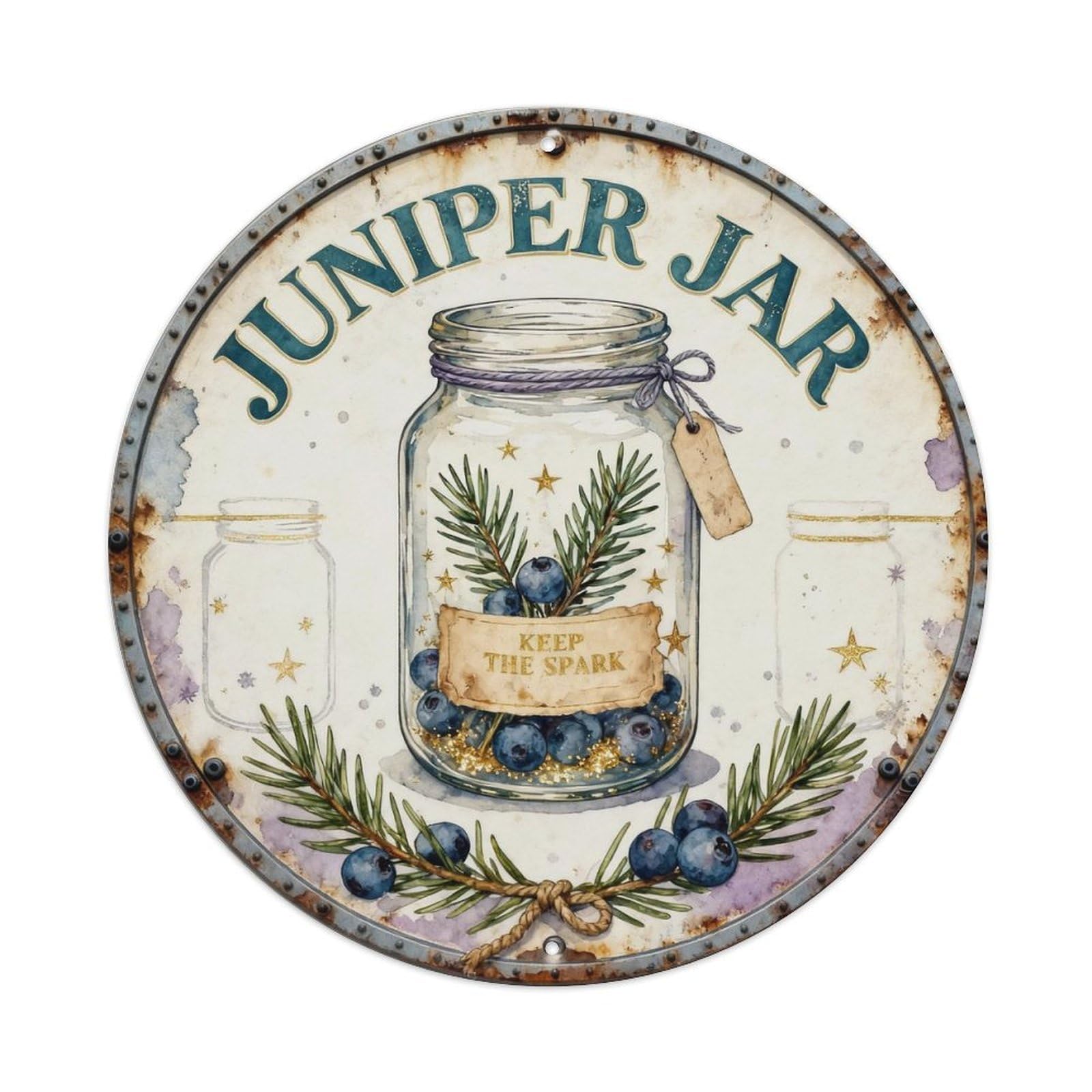 Juniper Jar Sign Metal Tin Sign Plaque