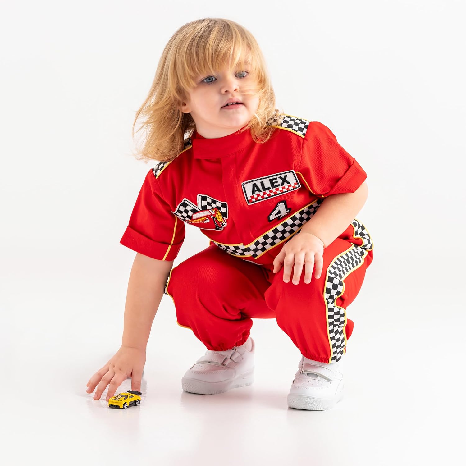 Handmade Race Car Driver Costume for Toddlers - Halloween Costume, Cars Boys Racing Outfit