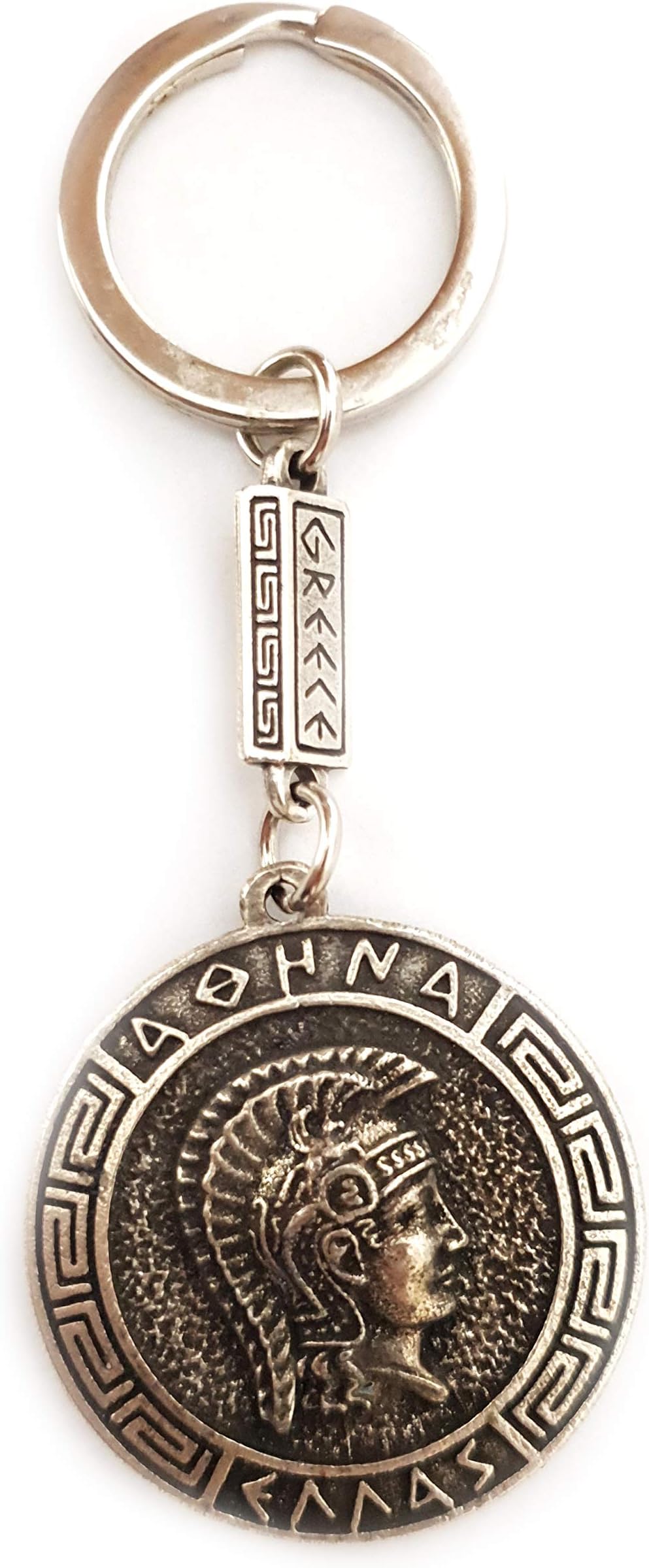 Iconsgr Key Ring Ancient Coin Athena Shield Goddess Athena Keychain 2