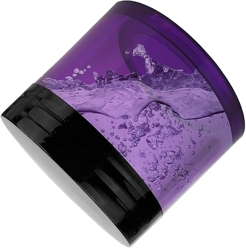 Miniatura 4 de Beauticom - 6 tarros redondos de plástico transparente de pared gruesa de 1.06 oz1.0 fl oz (1 onza) con tapas superiores planas negras, frasco a