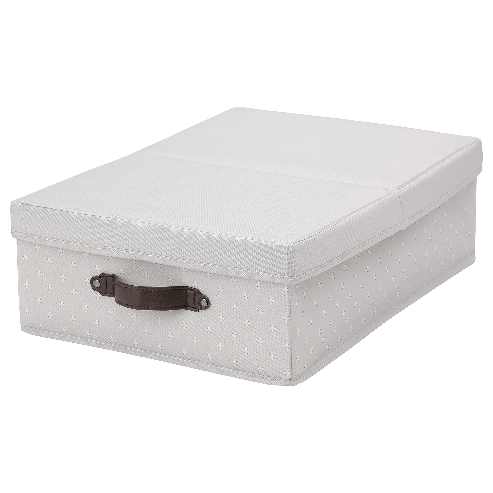 Boîte avec couvercle BLÄDDRARE gris 35x50x15 cm pour un rangement structuré