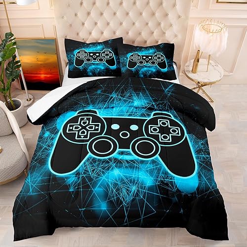 Ropa de cama gamer, juegos de ropa de cama gaming para niños, juegos de ropa de cama tamaño twin para niños, juegos de ropa de cama para niños,