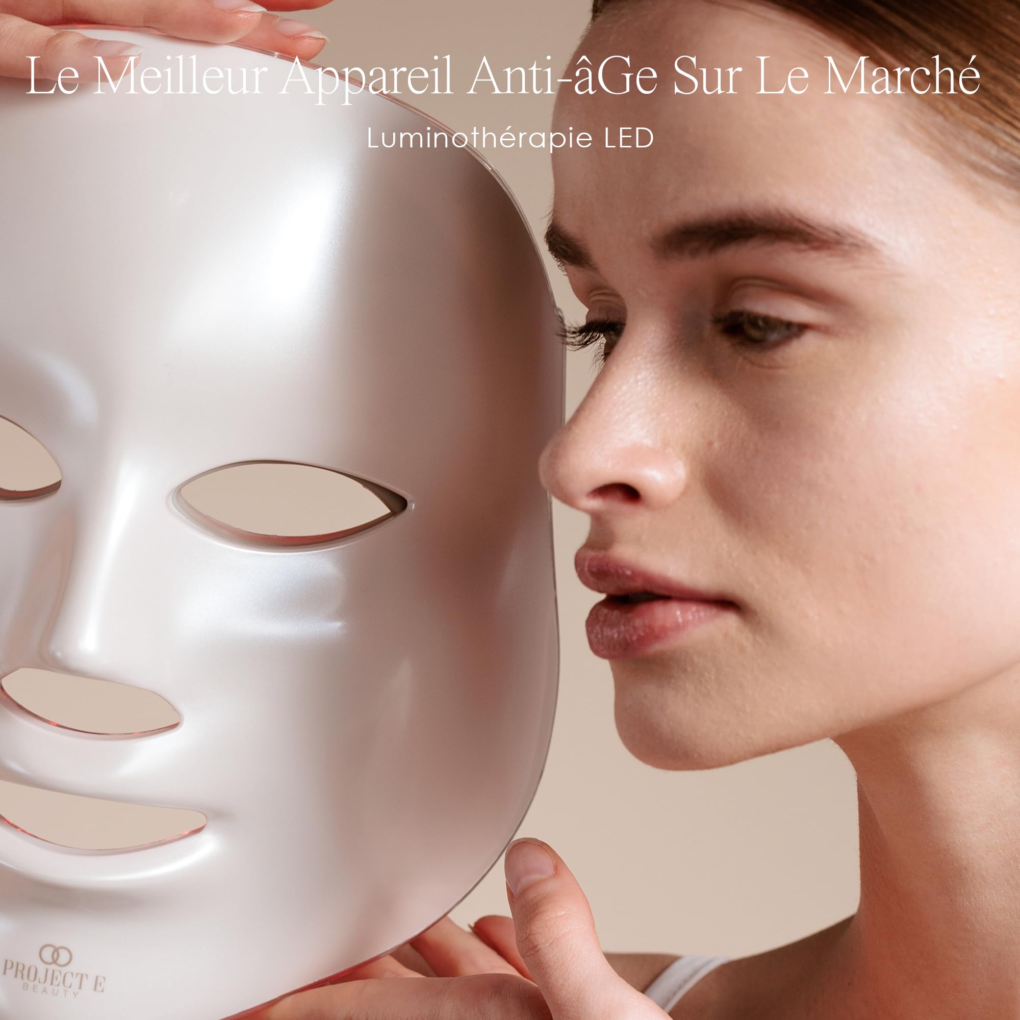 Masque de visage Luminothérapie 7 couleurs par Project E Beauty | Routine de Soins du Visage Anti-âge |Raffermissement de la Peau | Calmer l'Inflammation et la Peau Sensible |