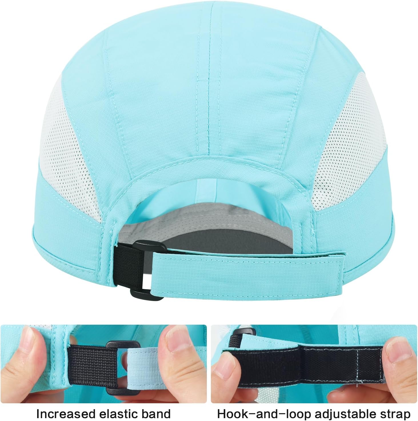 HH HOFNEN Quick Dry Baseball Cap Unstructured Running Cap Water-Resistant UPF 50+ Mesh Golf Sun Hats for Men Women - Image 4