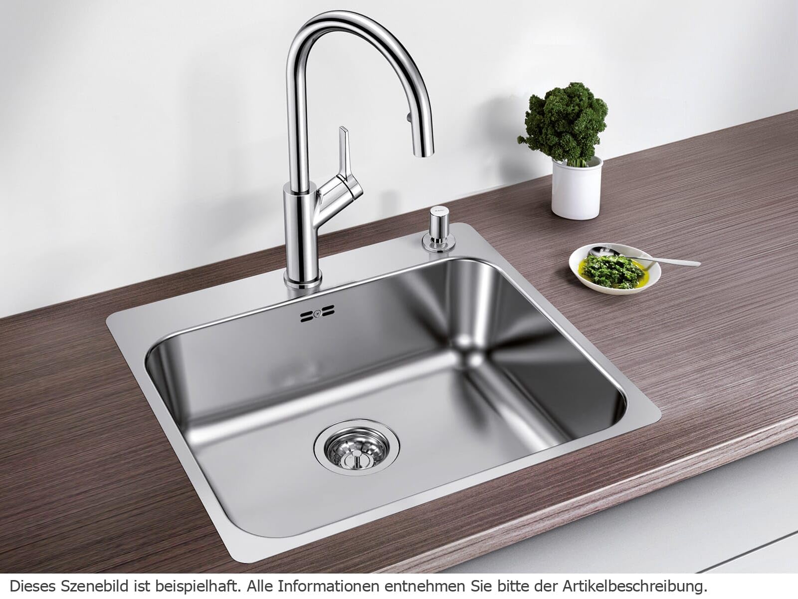 Blanco 526355 | Fregadero de cocina de acero inoxidable SUPRA 500-IF/A | Color : acero inoxidable