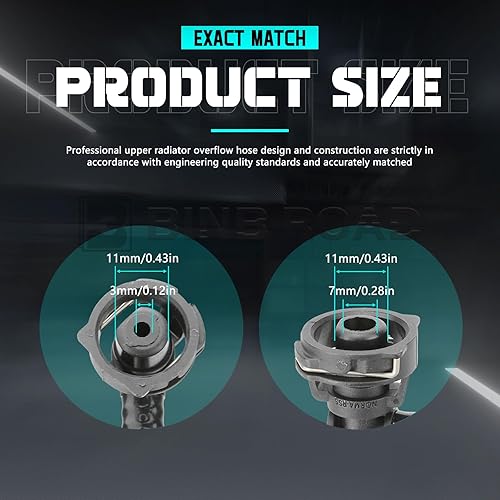 Miniatura 6 de BINB ROAD Tubo de manguera de desbordamiento superior del radiador 2465010325 compatible con Mercedes Benz AMG CLA250 GLA250  GLA45 2014-2020