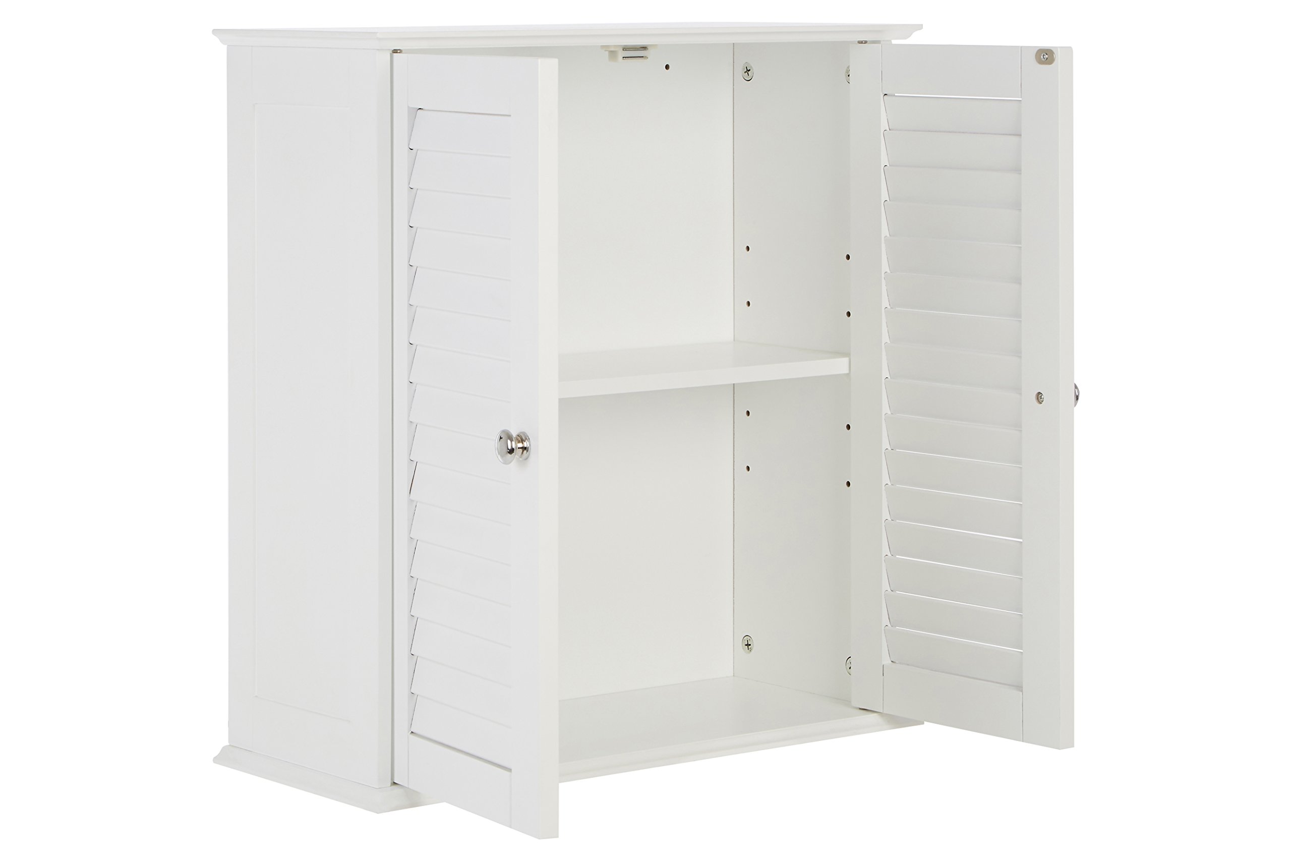 Premier Housewares Bathroom Storage Bathroom Wall Mounted With Double Shutter Door For