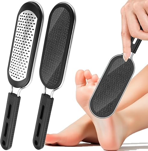 Râpe Pied Double Face en Acier Inoxydable & Verre Nano Hience