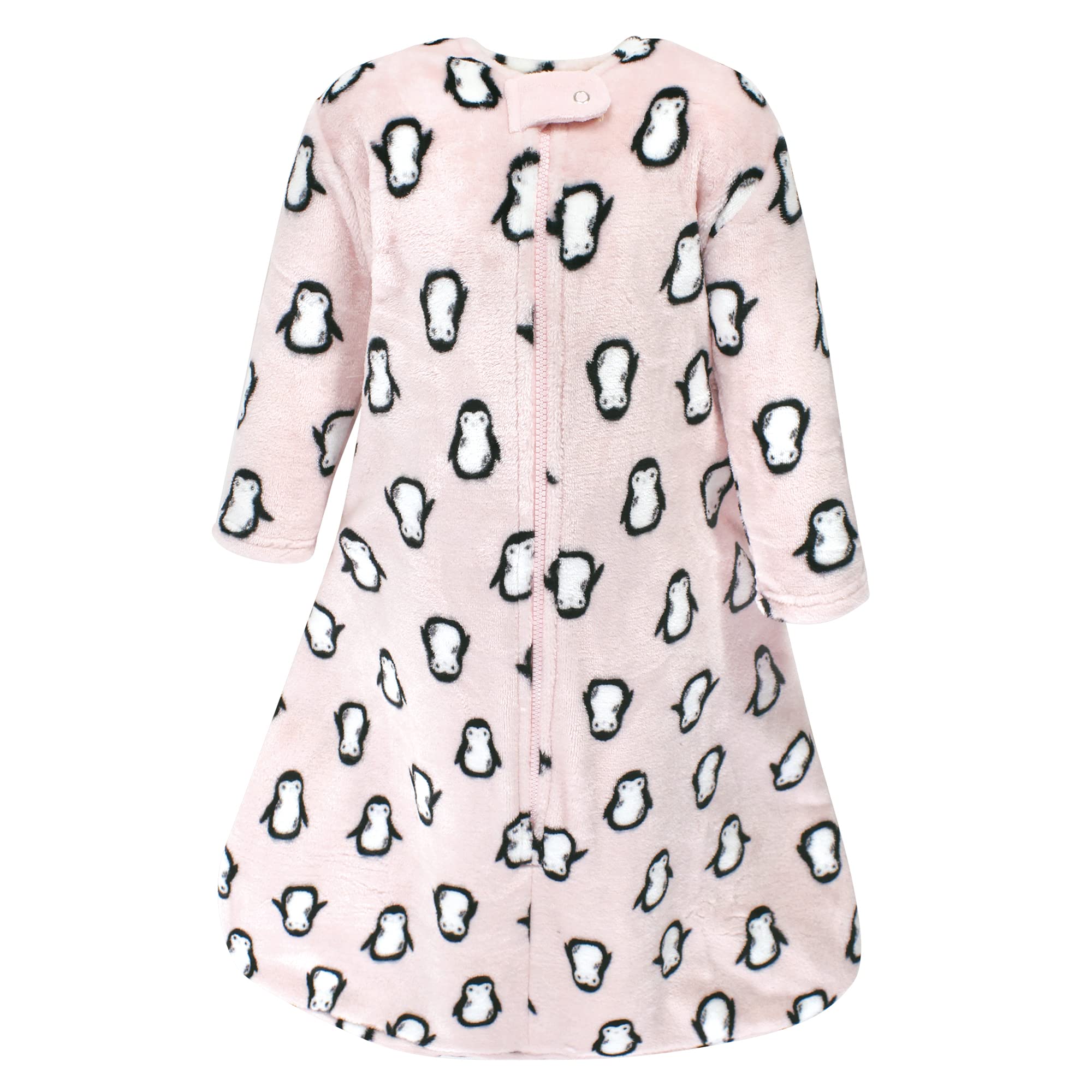 Hudson Baby Unisex Baby Plush Sleeping Bag, Sack, Blanket, Pink Penguin, 18-24 Months