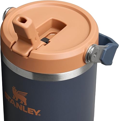 Miniatura 121 de Stanley - Vaso con popote plegable IceFlow con asa de 30 onzas Tapa de giro y popote abatible Botella de agua resistente a fugas Acero