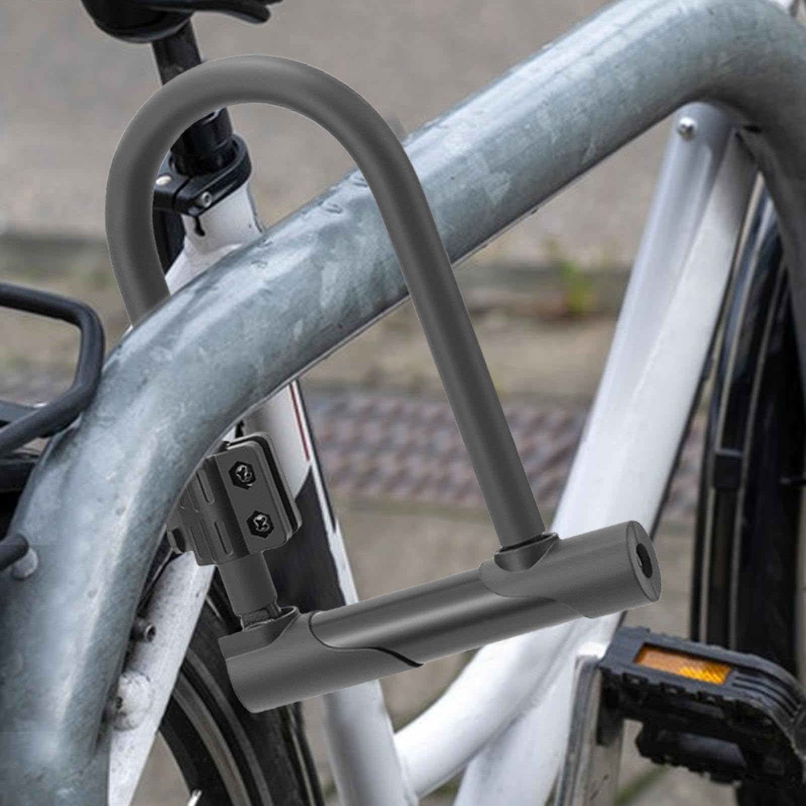 Fahrrad-U-Schloss, robustes U-förmiges Fahrradschloss mit Halterung – praktisches, sicheres Diebstahlschutzschloss für Motorräder, Zäune 