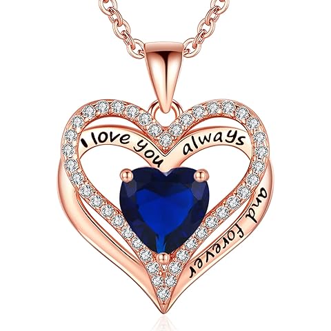 S925 Sterling Silver Necklace for Women, Wife Jewelry Rose Gold, Mom Birthday Valentines Mothers Day Gifts, Girlfriend Necklaces, Daughter Heart Jewel, Anniversary for Her