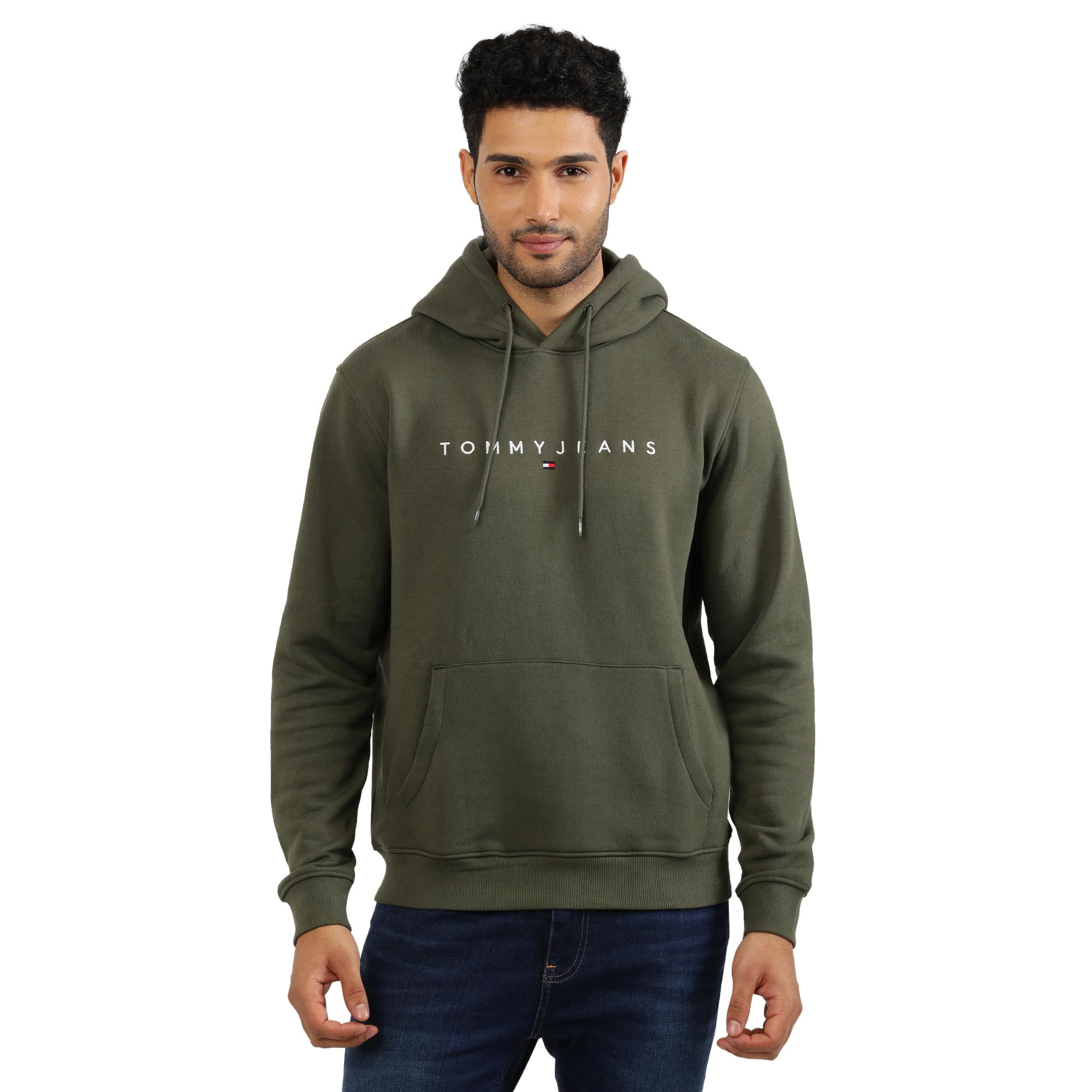 Tommy HilfigerMen Cotton Pullover Hooded Neck Sweater