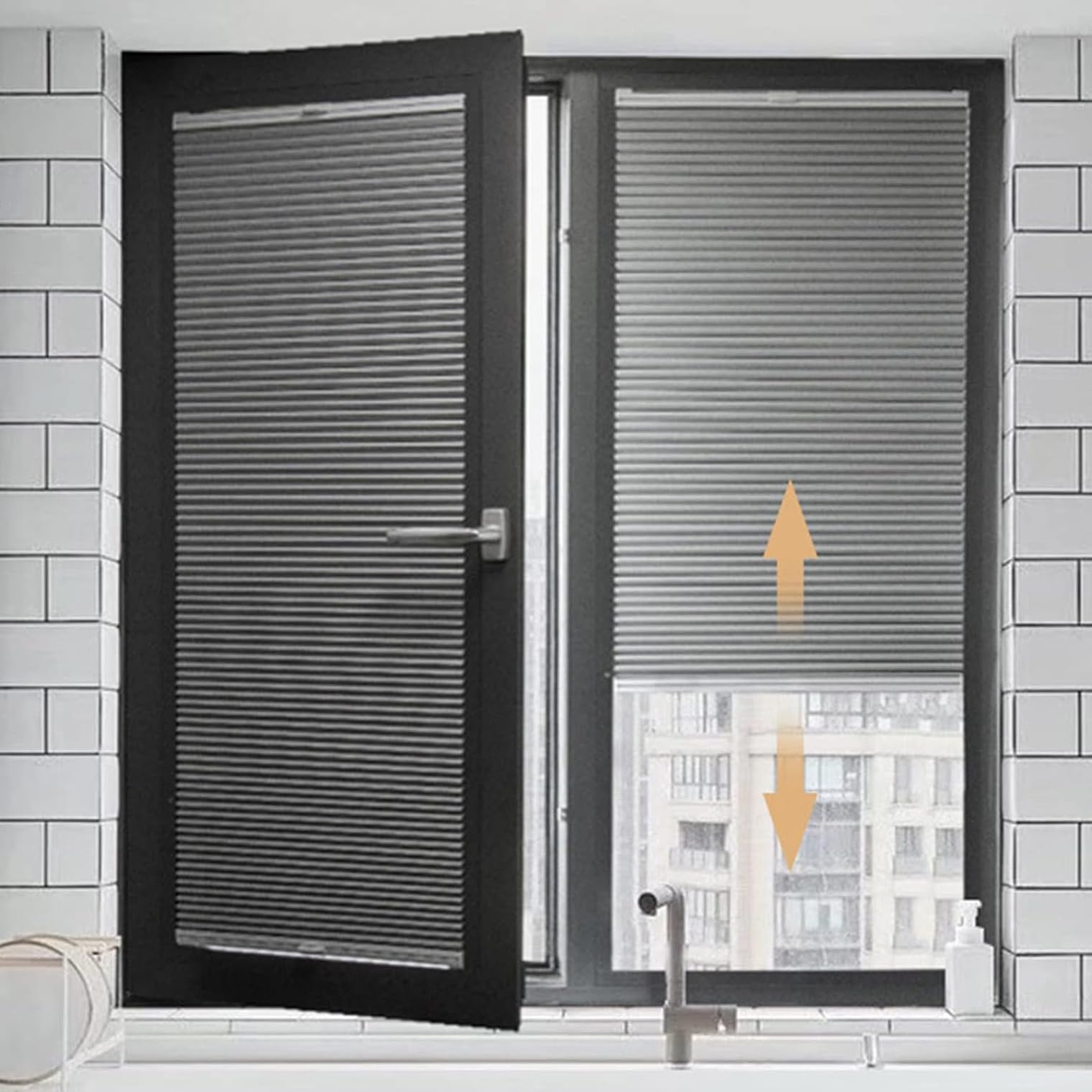 XJLXKLWG Cellular Pleated Blinds for Window,Blackout Honeycomb Blinds,Top-down Bottom-up Cordless Cellular Shades,Privacy,Sun Protection,for Home Office,Dark Gray,Custom,Width x height (60cm x 180cm)