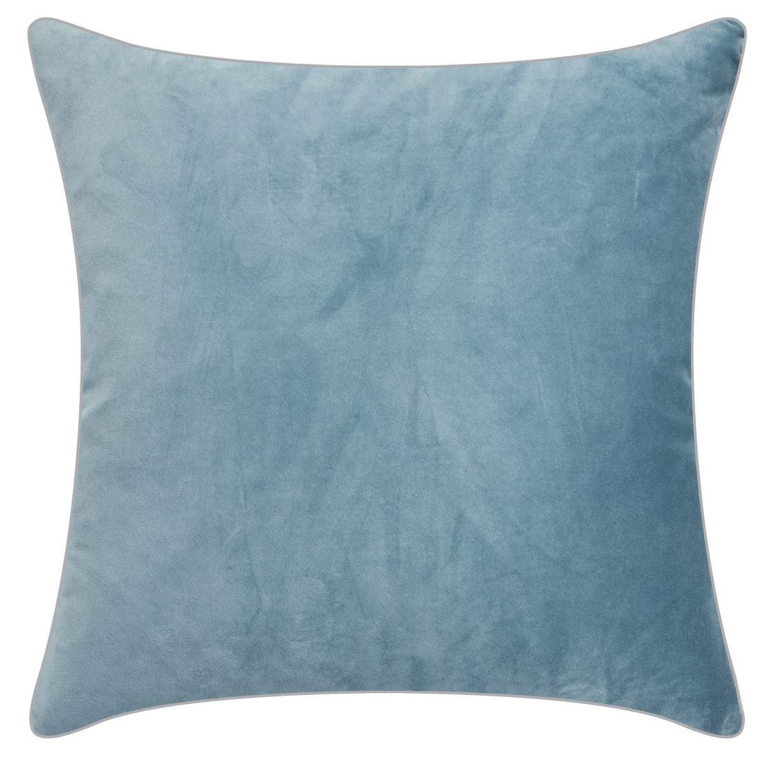PAD - Elegance - Samt Kissen, Zierkissen, Kissenhülle - 40 x 40 cm - Farbe: Aqua Blau - ohne Füllung