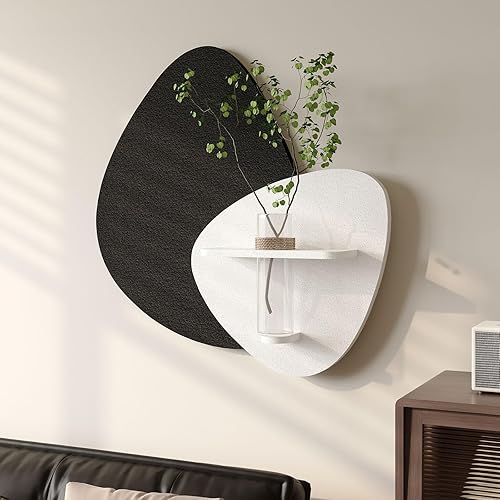 Decoración abstracta de pared en blanco y negro con textura 3D con jarrón, pinturas modernas para paredes, decoración de pared minimalista para sala