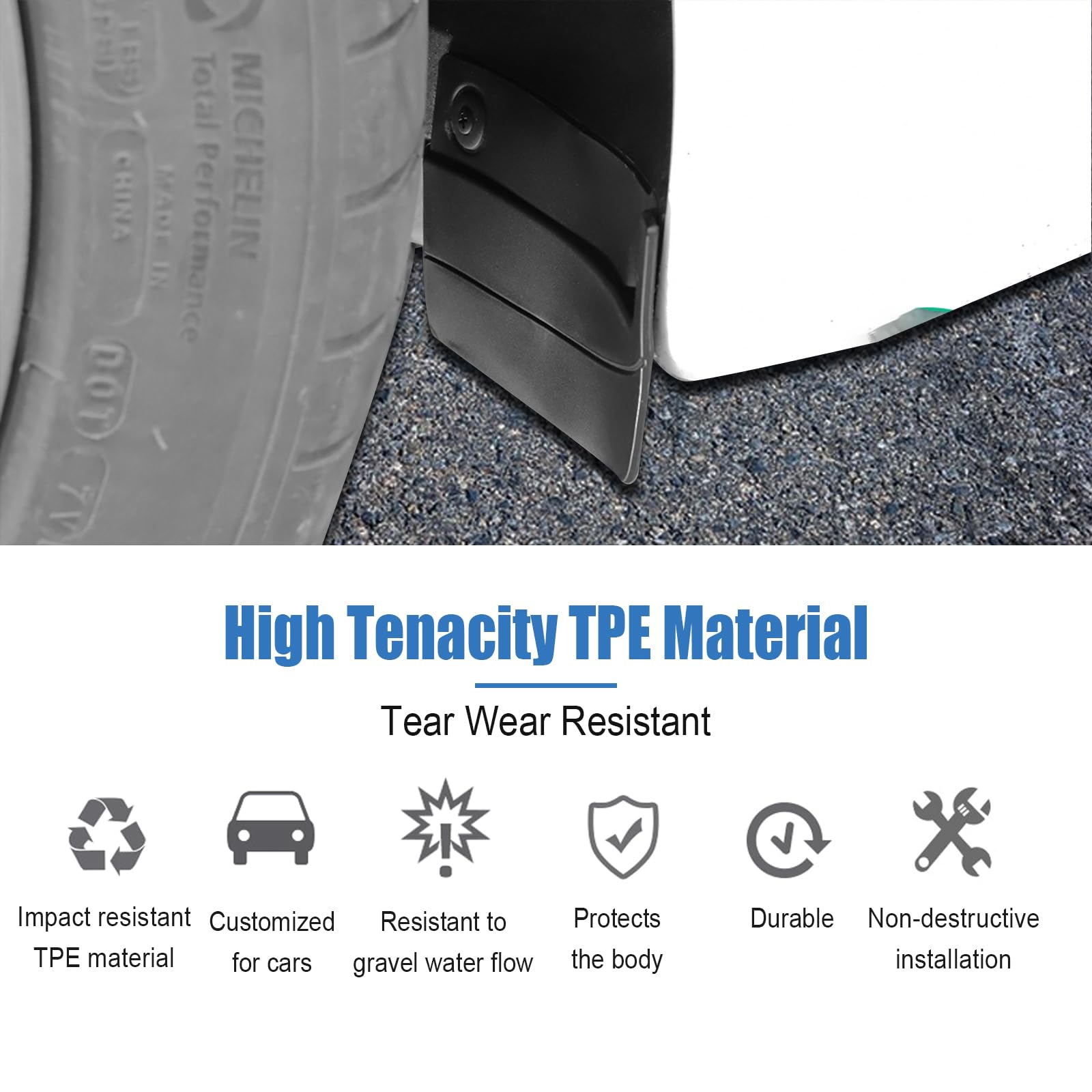 4x Spritzschutz Schmutzfänger Vorne Hinten L R Fü Produktbild-Vorschau 5