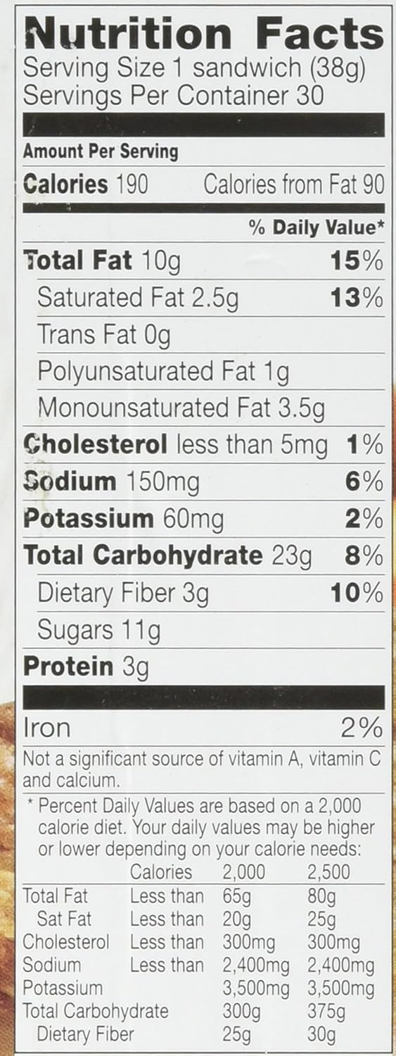 Nature Valley Sandwich Biscuit with Almond Butter (30 count), 1.35 oz/pouch