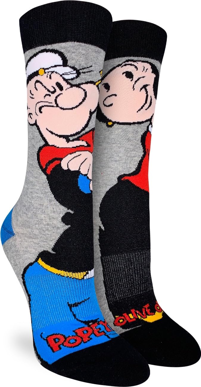 Good Luck Sock Women's Popeye, Popeye And Olive, Popeye Socks, Adult, Small
