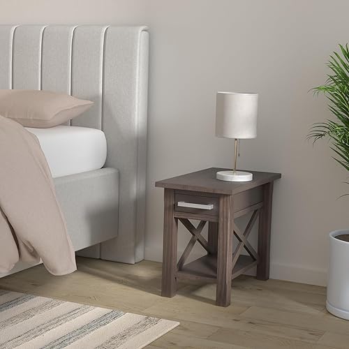 Miniatura 76 de SIMPLIHOME Kitchener Mesa consola – Mesa de sofá de madera maciza de 47 pulgadas de ancho en color blanco, mesa de almacenamiento contemporánea para