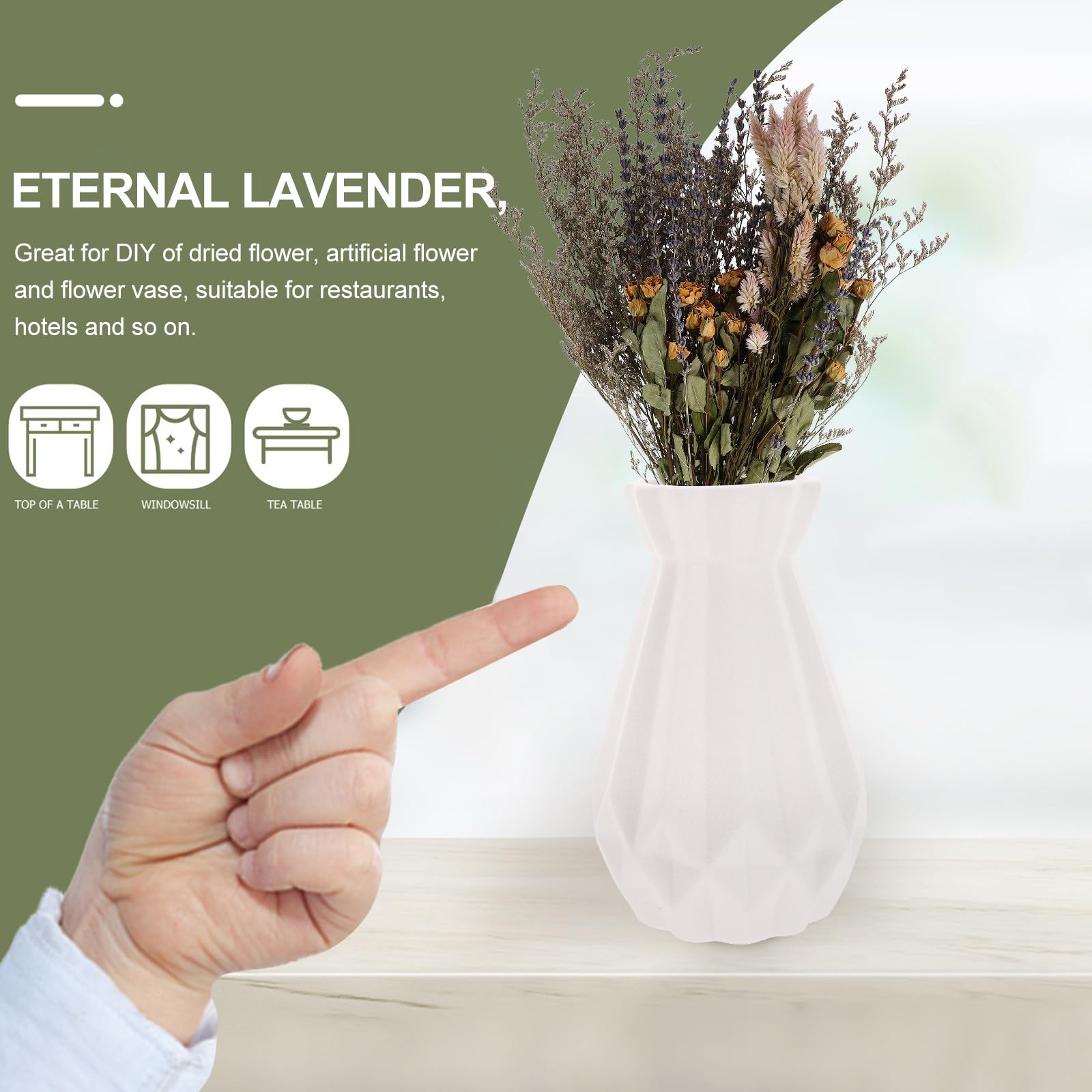 Ramo de Rosas Secas y Lavanda para Decoración Interior, Arreglo Floral Natural para Eventos Obsequios y Hogar, Flores Preservadas Duraderas y Fáciles de Mantener