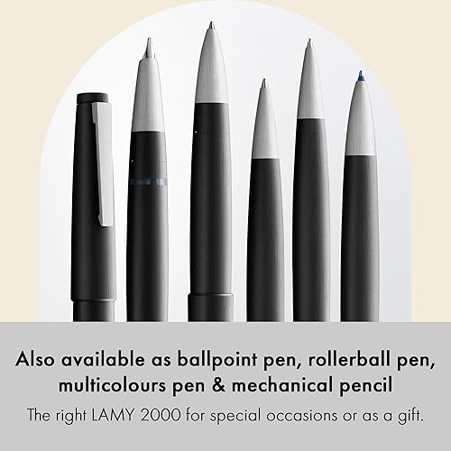 Miniatura 5 de LAMY 2000 Pluma Estilográfica Negro Mate - Mediano