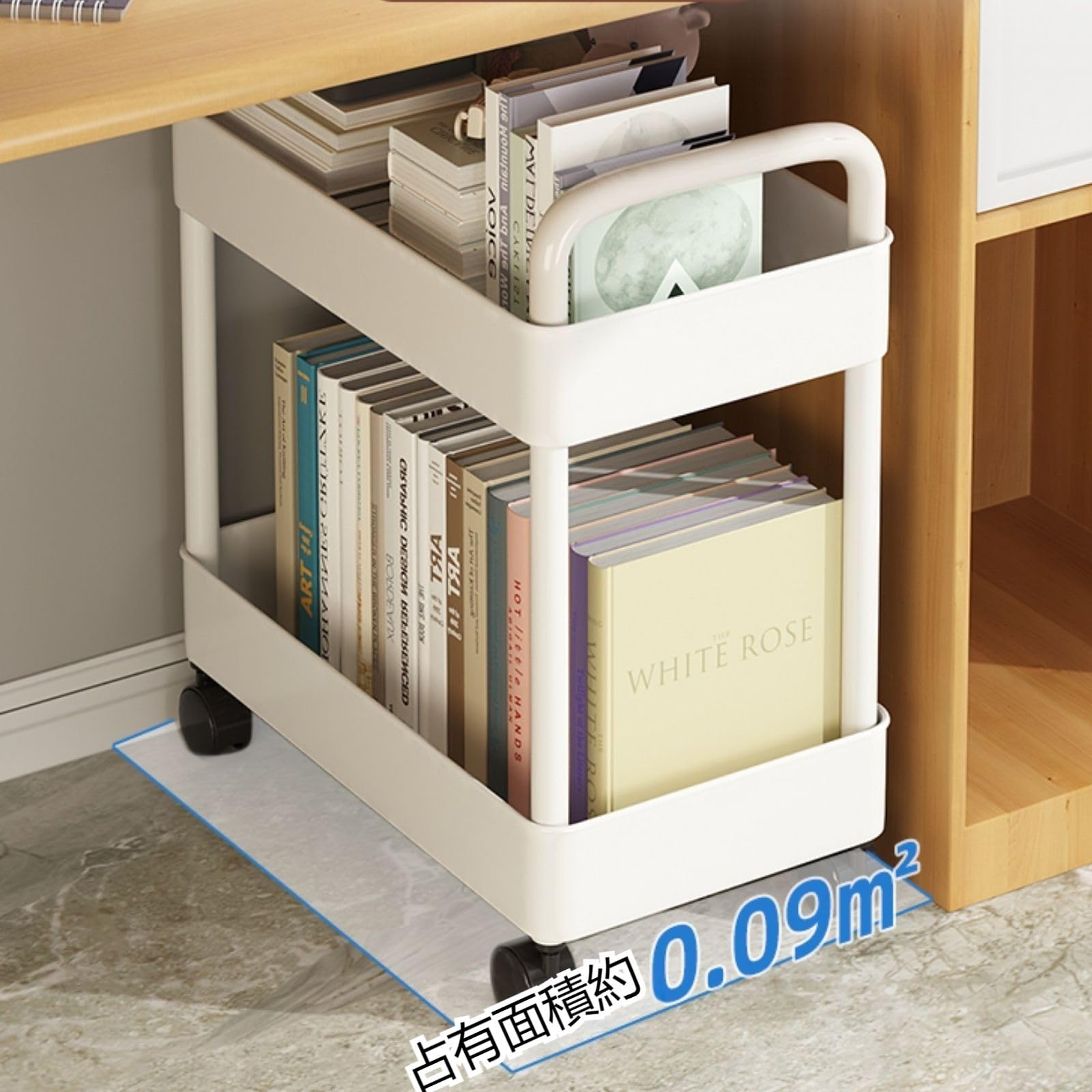 キャスタートロリー 2段 ホワイト Amazon｜YKleague,ラック 2段キャスター,キャスター 付,に