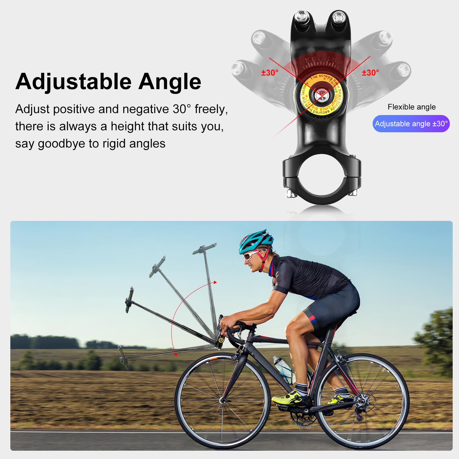 Amazon | TzezFoz オートバイ 自転車 自撮り棒 オートバイカメラ