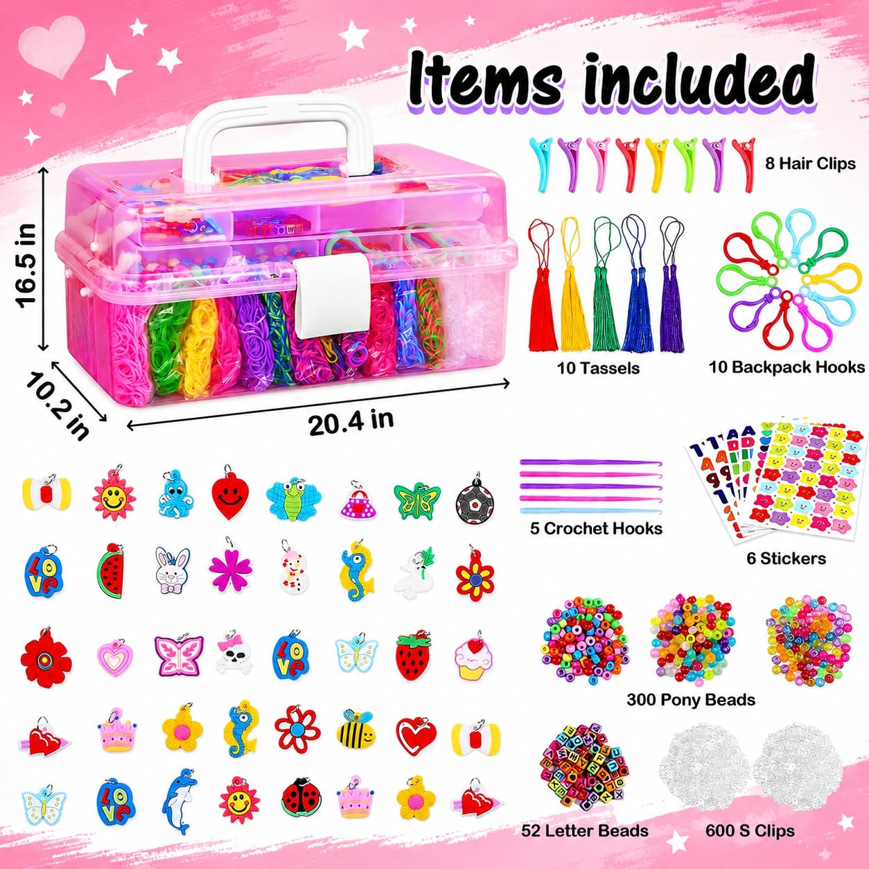 FunzBo Elastici per Braccialetti,15000+ kit braccialetti fai da te bambina 28 Colori braccialetti elastici kit