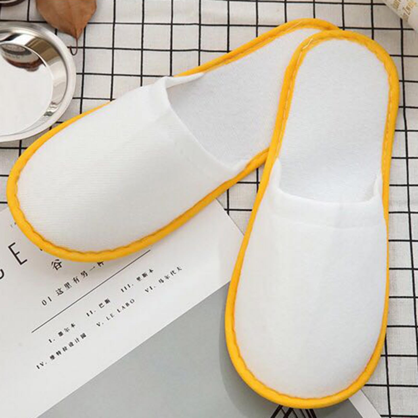 10 Pairs Pantofole Dell' Pantofole Per Casa Pantofole Usa E Getta Pantofole Hotel Set Pantofole Per Gli Ospiti Ciabatte Per Gli Per Hotel, Spa, Casa, Viaggi, Unisex, Lavabili, Misura 36-40
