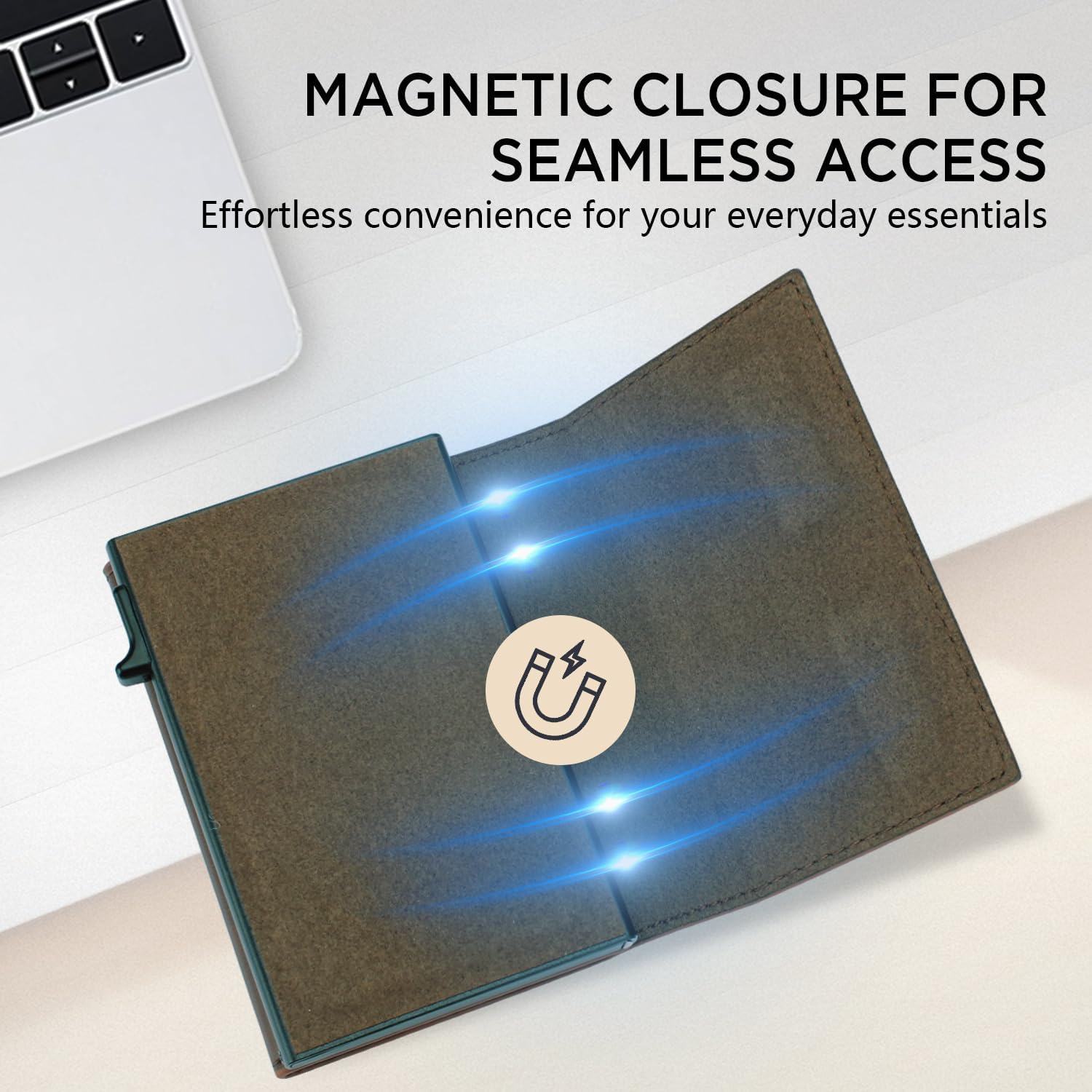 Wallet for Men-RFID Blocking Pop Up Card Holder, Slim Metal Case, Magnetic Closure, 9-14 Card Capacity, ID Window, Cash Slot, Anti-Theft Protection, Minimalist Carbon Fiber Style - Image 4