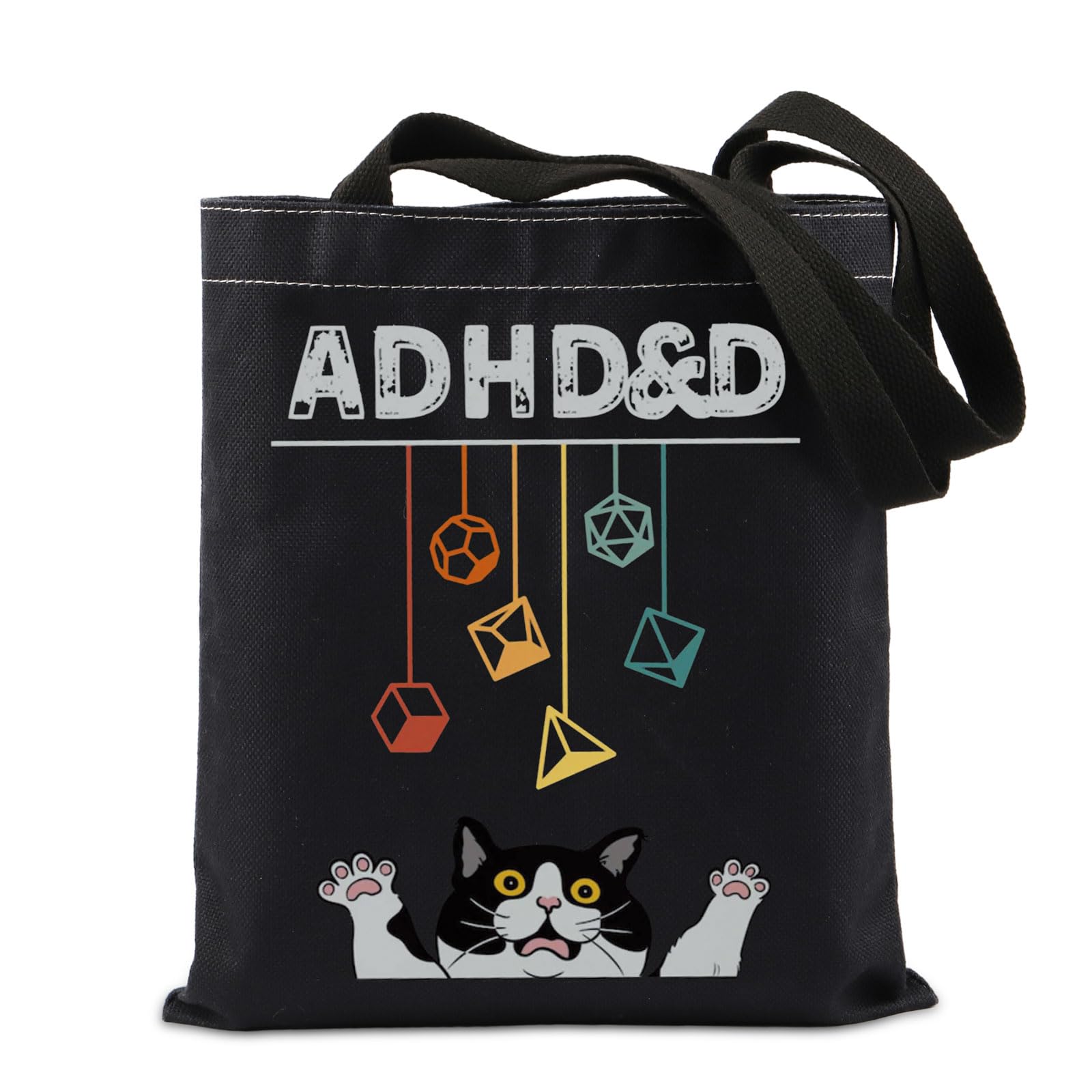 FUNYSO Video Game D&D Player Cat Lover RPG Gift Tote Bag (ADHD Video Game UK)