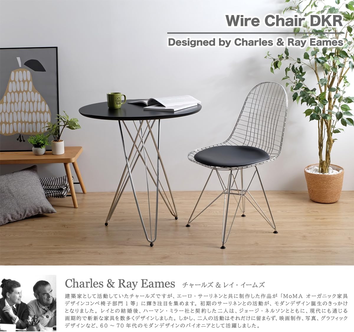 Shell Chair（シェルチェア） DKR/シートパッド（ブラック） リ