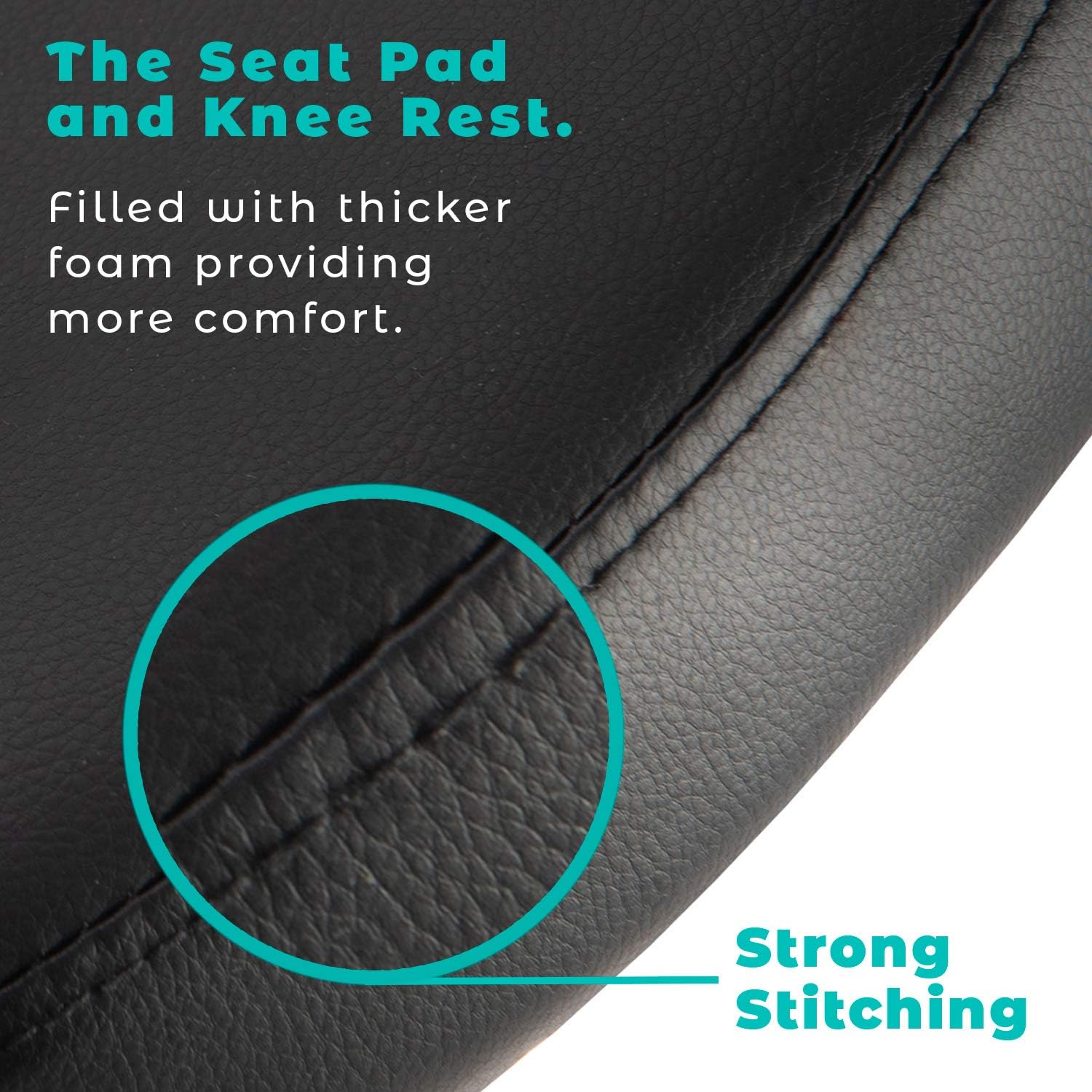 CHADIOR Ergonomic Kneeling Stool for Home Office Posture Desk Chair for Work with Thick Foam Cushions and Smooth Gliding Casters, Black : Home & Kitchen