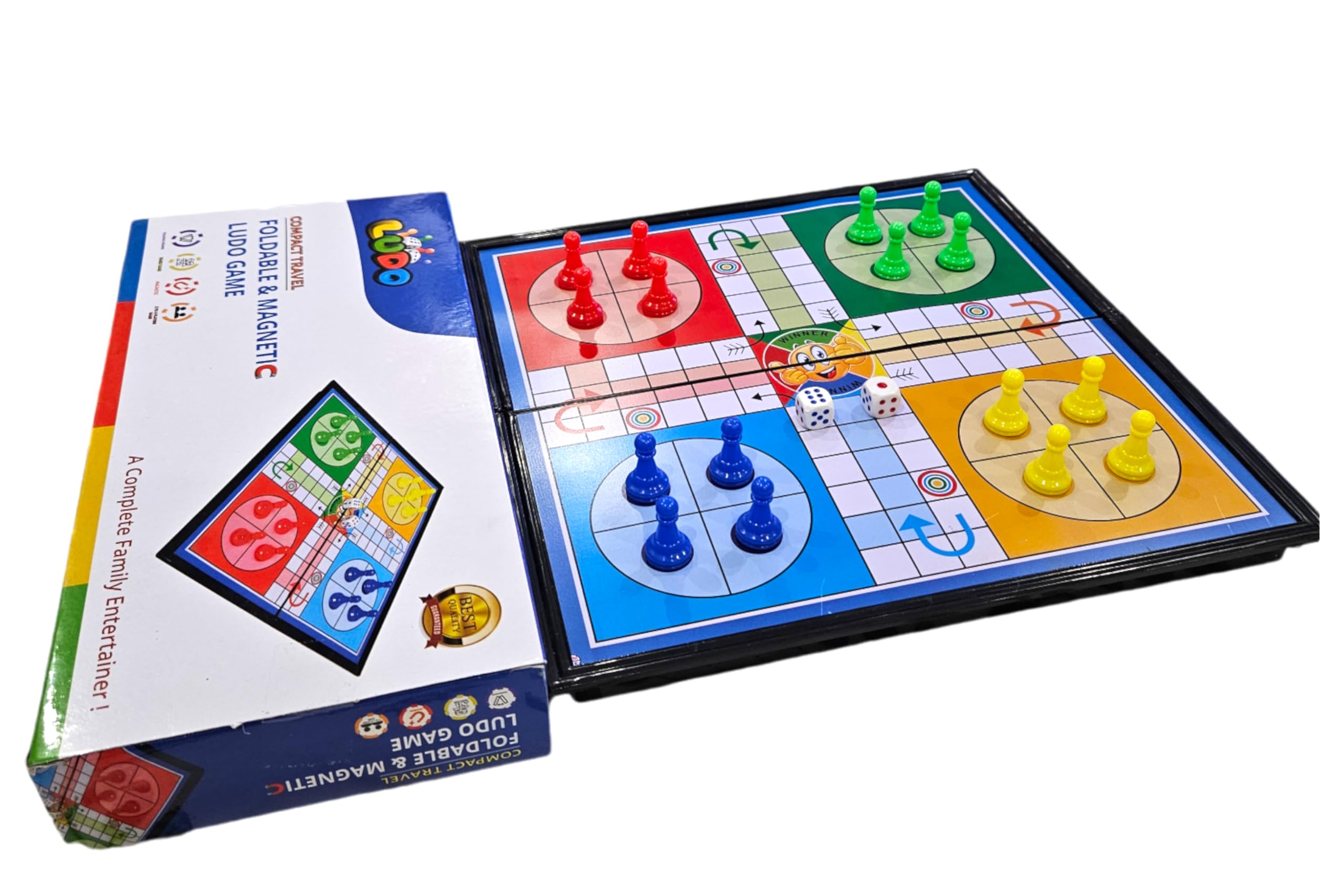Magnetic & Foldable Ludo Board Game with Magnetic Pieces and 2 Dice (B0DFSX56ZV) Amazon Price History, Amazon Price Tracker