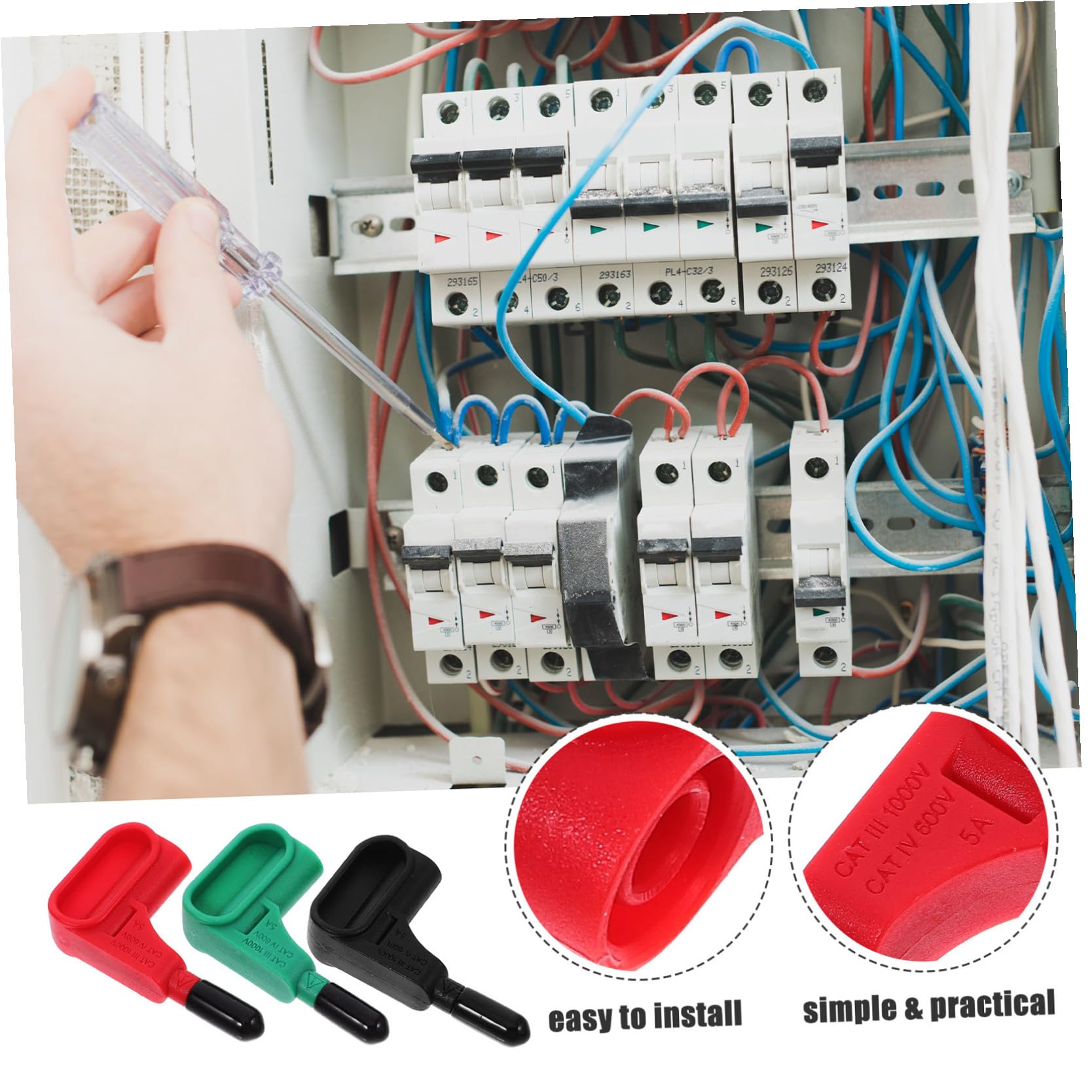 Uonlytech 9stücke Magnetische Testsonden Mit Bananenstecker Schnelle Verbindung Und Einfache Handhabung Für Multimeter Für Präzise Schaltkreisprüfungen Verschiedenen Farben