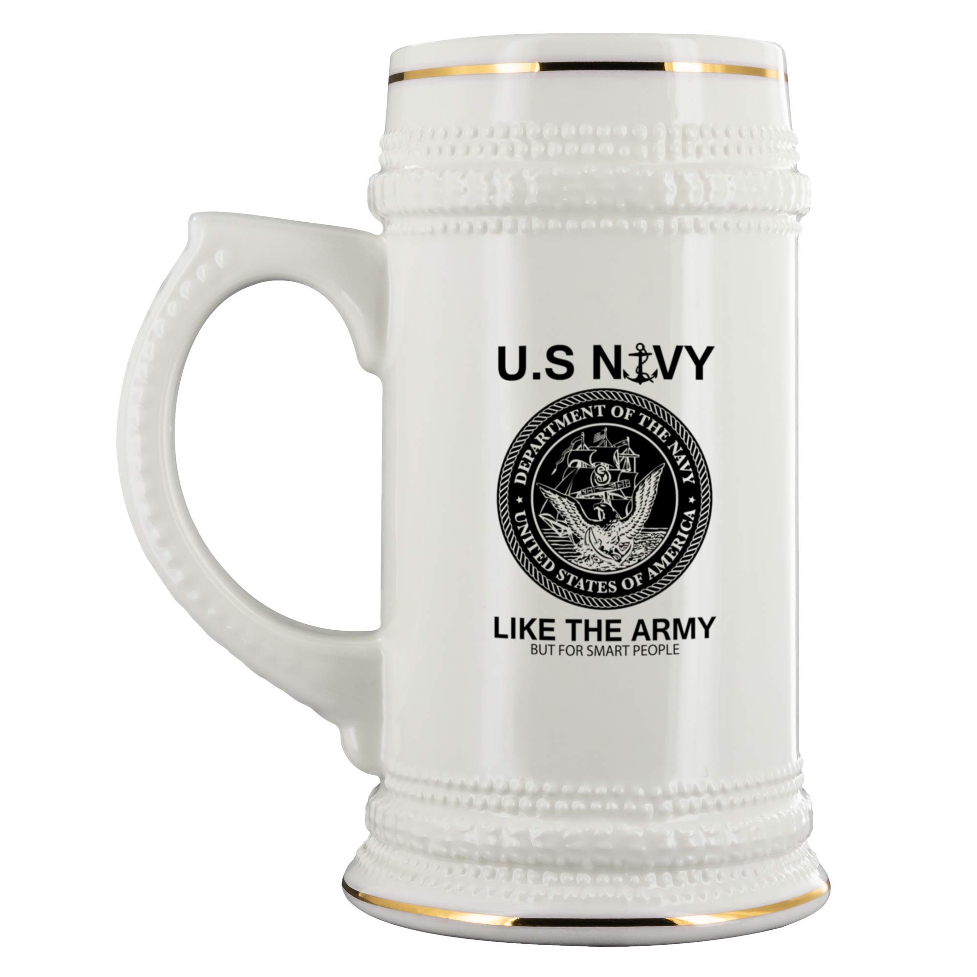 Amazon | ファニーネイビービールジョッキ アメリカ海軍セラミック