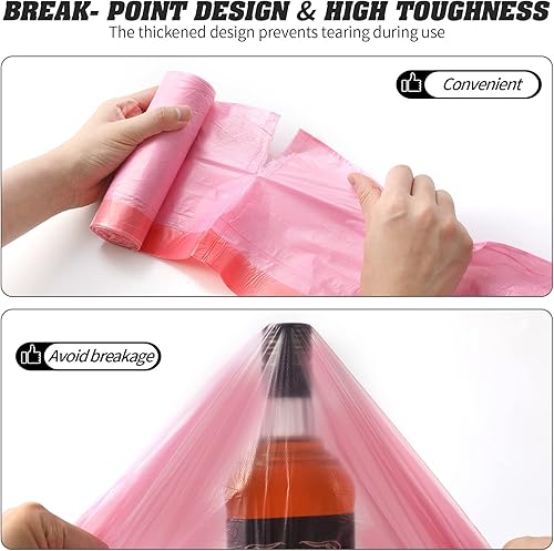 Miniatura 4 de Bolsas de basura con cordón de 4 galones, bolsas de basura con cordón, bolsas de basura para oficina, baño, cocina, dormitorio, 3 rollos60 unidades