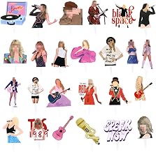 25Pcs Top Tier Singer Birthday Party Decoration Popular Singer Cupcake Toppers Music Party Fans Party Decoration Birthday Party Decorations