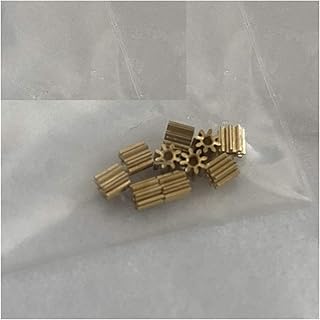 SUOFEILAIMU-PHONE CASE Industry 10pcs Gears 0.3M 8T Copper Gear 0.98 1mm Hole Diameter Small Compatible with Toys Model RC Aircraft (Hole Diameter : 0.98mm, Number of Teeth : 0.3M 8T)