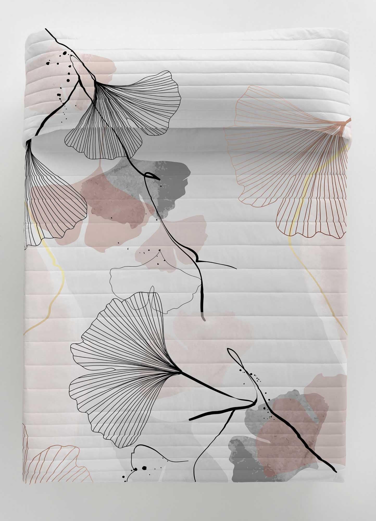 NATURALS Colcha Bouti Cama 90, 100% Algodón, Colcha con un Ligero Relleno, 180x260 cm, GINGKA