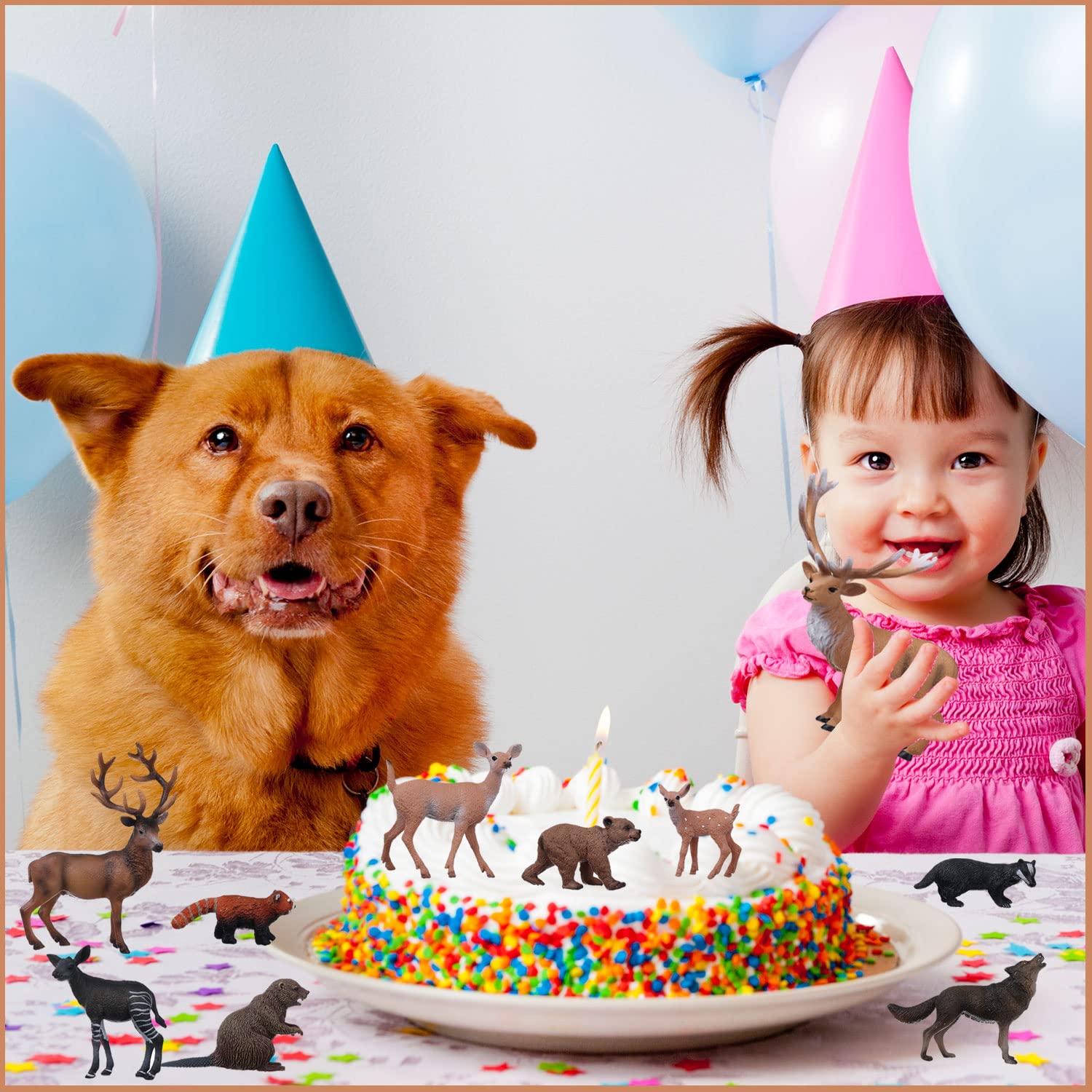 JOKFEICE Pooldieren Beeldjes 15 stuks Realistische Dierfiguren Plastic Pinguïn IJsbeer Actiemodel Educatief Speelgoed voor Jonge Kinderen Verjaardag Cupcake Topper voor Kinderen Volwassen