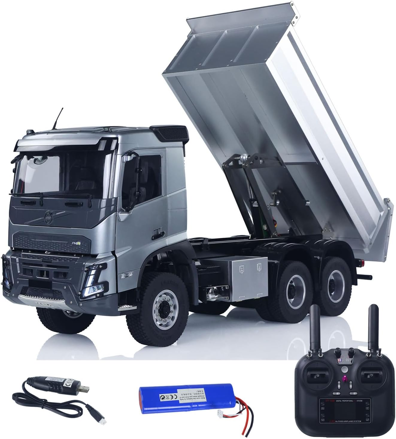 TOUCAN RC HOBBY DoubleE 1/14 RC Dump Truck FMX 6X4 Electric Lifting Remote Control Tipper VO Metal Drive Shafts Chassis Model Vehicle RTR