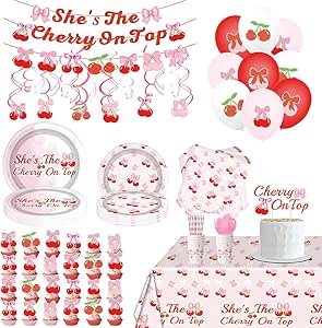 Aazon.co: Pink Bow Birthday Party Decorations,Pink Bow Happy Birthday